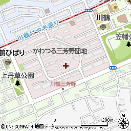 埼玉県川越市かわつる三芳野周辺の地図