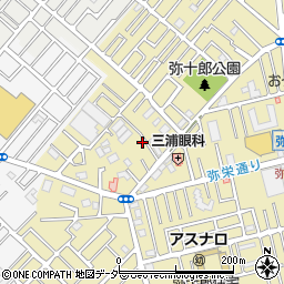 埼玉県越谷市弥十郎166周辺の地図