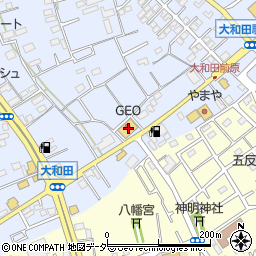 ゲオ　大和田店周辺の地図