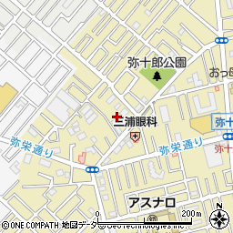 埼玉県越谷市弥十郎103-3周辺の地図