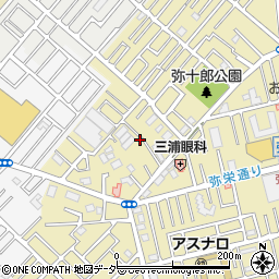 埼玉県越谷市弥十郎114-2周辺の地図