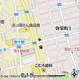 埼玉県越谷市弥十郎363-3周辺の地図