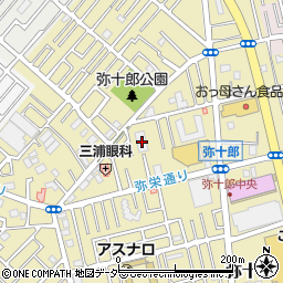 埼玉県越谷市弥十郎668-1周辺の地図