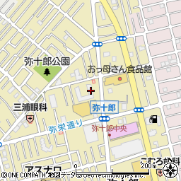 埼玉県越谷市弥十郎672-1周辺の地図