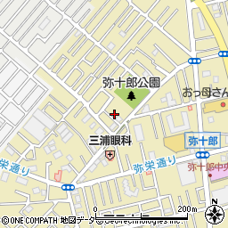 埼玉県越谷市弥十郎156周辺の地図
