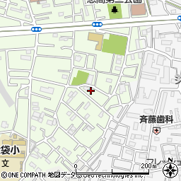 埼玉県越谷市恩間122-2周辺の地図