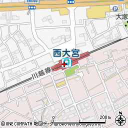 西大宮駅周辺の地図
