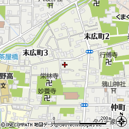 埼玉県川越市末広町周辺の地図