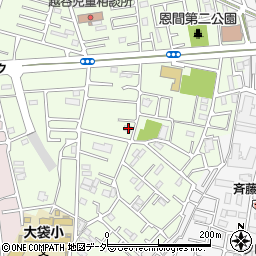 埼玉県越谷市恩間376周辺の地図