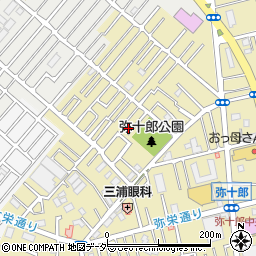 埼玉県越谷市弥十郎175-3周辺の地図