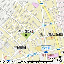 埼玉県越谷市弥十郎196-1周辺の地図