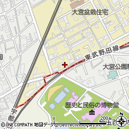 埼玉県さいたま市北区盆栽町8周辺の地図