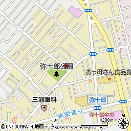埼玉県越谷市弥十郎195-1周辺の地図