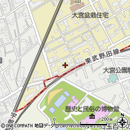 埼玉県さいたま市北区盆栽町8-1周辺の地図