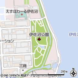 伊佐沼公園周辺の地図