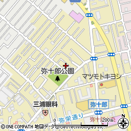 埼玉県越谷市弥十郎192-10周辺の地図