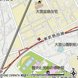 埼玉県さいたま市北区盆栽町23-15周辺の地図