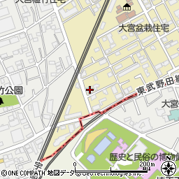 埼玉県さいたま市北区盆栽町17-1周辺の地図