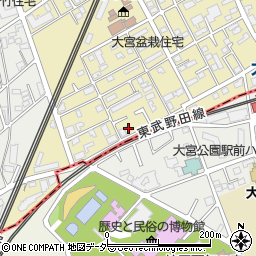 埼玉県さいたま市北区盆栽町23-16周辺の地図