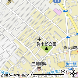 埼玉県越谷市弥十郎178-9周辺の地図