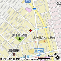 埼玉県越谷市弥十郎199-8周辺の地図