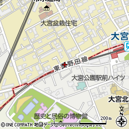 埼玉県さいたま市北区盆栽町63周辺の地図
