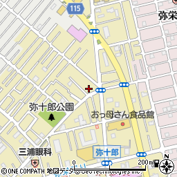 埼玉県越谷市弥十郎202-6周辺の地図