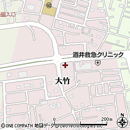 埼玉県越谷市大竹周辺の地図