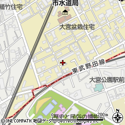 埼玉県さいたま市北区盆栽町23-7周辺の地図