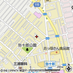 埼玉県越谷市弥十郎205-2周辺の地図