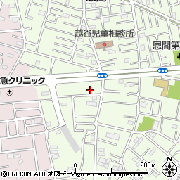 埼玉県越谷市恩間435-2周辺の地図