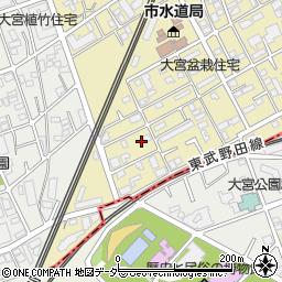 埼玉県さいたま市北区盆栽町15-11周辺の地図
