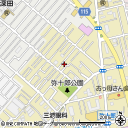 埼玉県越谷市弥十郎188周辺の地図