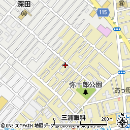埼玉県越谷市弥十郎180-3周辺の地図