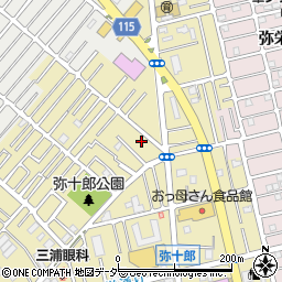 埼玉県越谷市弥十郎203-8周辺の地図