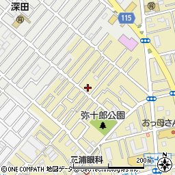 埼玉県越谷市弥十郎187周辺の地図