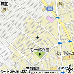 埼玉県越谷市弥十郎188-6周辺の地図