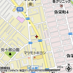 埼玉県越谷市弥十郎324-9周辺の地図