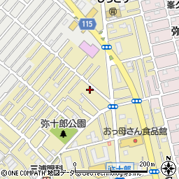 埼玉県越谷市弥十郎203-16周辺の地図