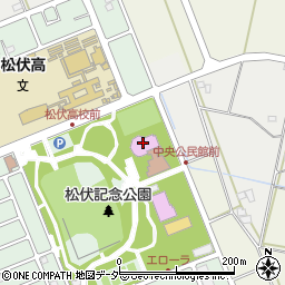 松伏町中央公民館　田園ホール・エローラ周辺の地図