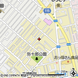 埼玉県越谷市弥十郎217周辺の地図