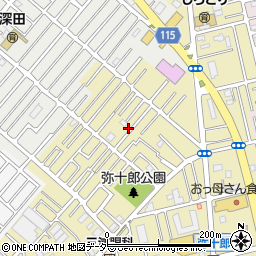 埼玉県越谷市弥十郎188-7周辺の地図