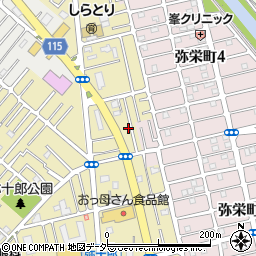 埼玉県越谷市弥十郎322-8周辺の地図