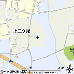 千葉県野田市上三ケ尾105周辺の地図