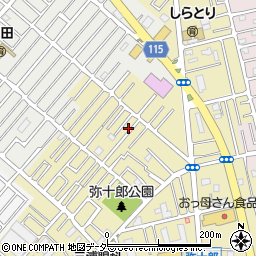 埼玉県越谷市弥十郎218-6周辺の地図