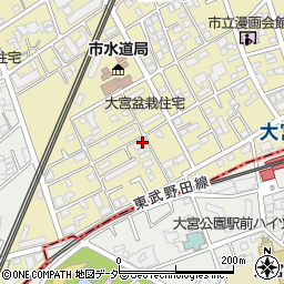 埼玉県さいたま市北区盆栽町61-2周辺の地図