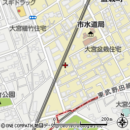 埼玉県さいたま市北区盆栽町196-2周辺の地図