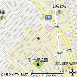 埼玉県越谷市弥十郎219-5周辺の地図