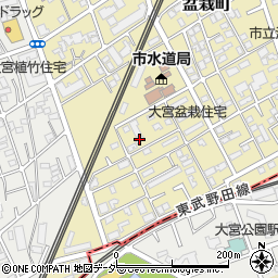 埼玉県さいたま市北区盆栽町175周辺の地図