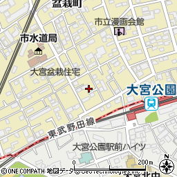 埼玉県さいたま市北区盆栽町69-19周辺の地図